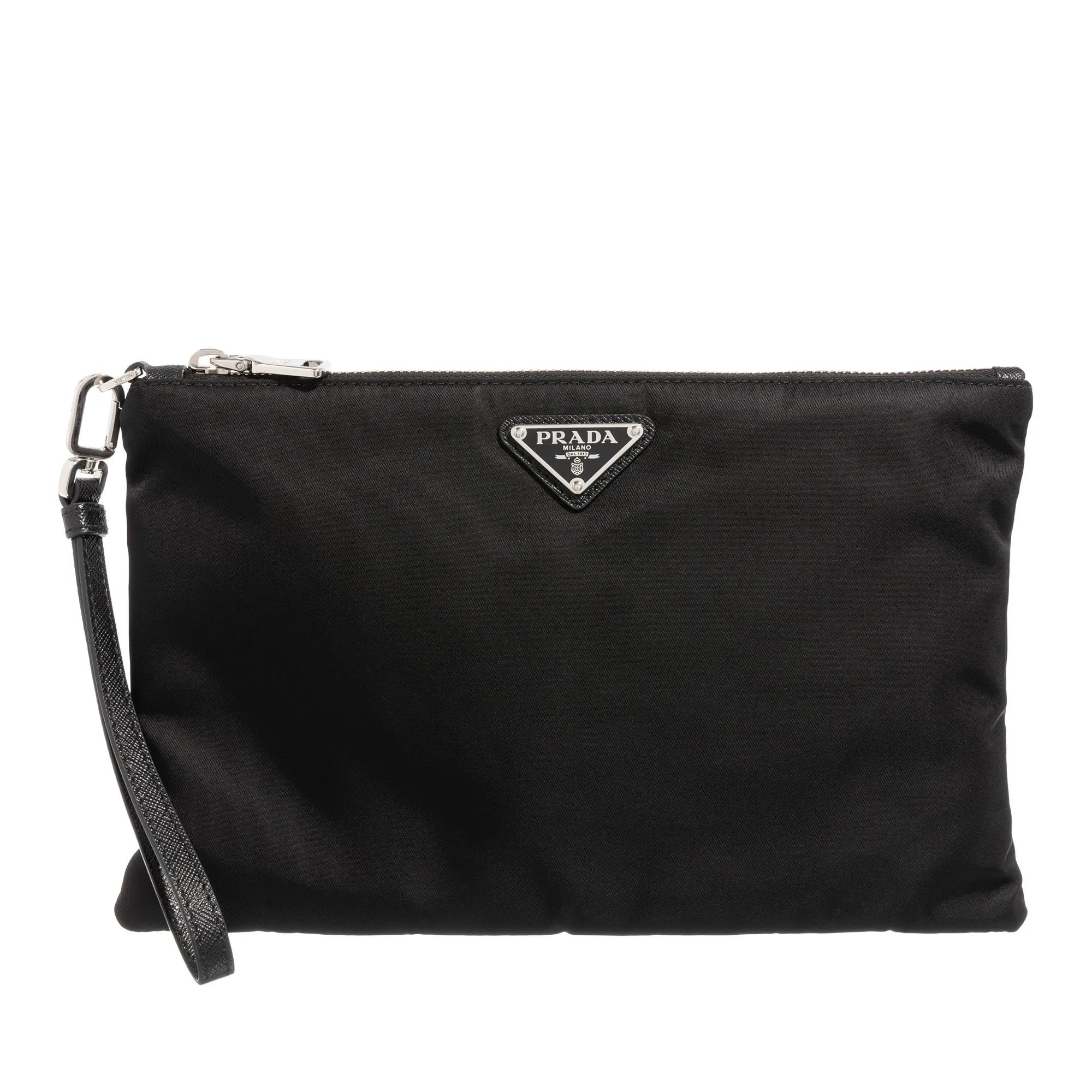 Prada Clutches - Common Traingle Logo Clutch - Gr. unisize - in Schwarz - für Damen