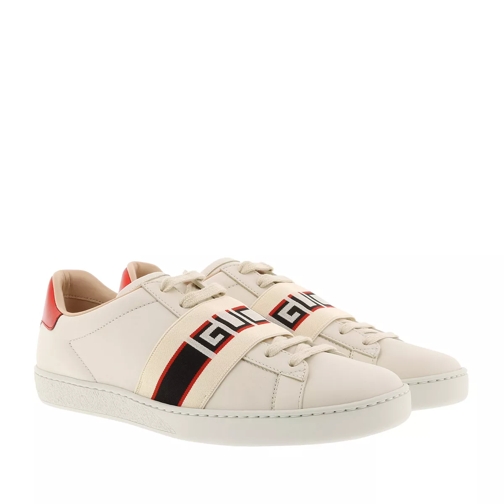 Gucci Ace Sneakers Stripes Leather White Low-Top Sneaker