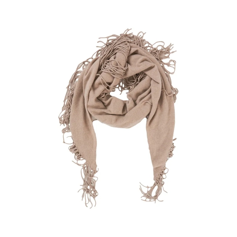 Mvm Lichtgewicht Sjaal Fringed Scarf Neutrals