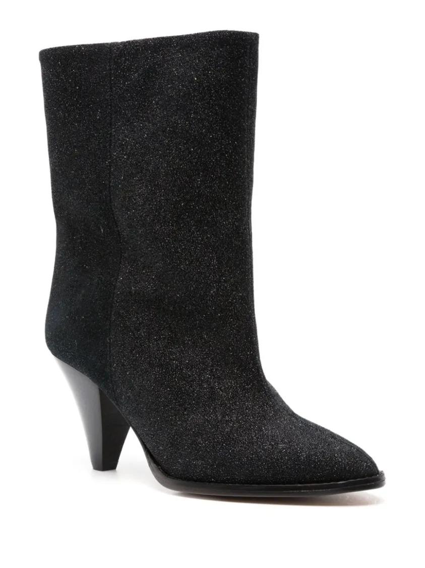 Thumbnail - Isabel Marant Stiefel - Rouxa Suede 85Mm Boots - Gr. 37 (EU) - in Schwarz - für Damen
