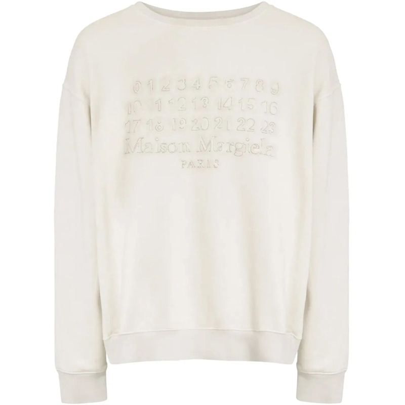 Maison Margiela Sweatshirt Numbers Sweatshirt White weiß