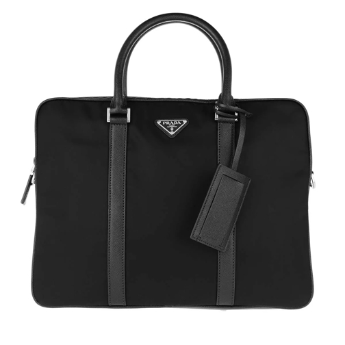 Prada Business Bag Nylon Black Briefcase