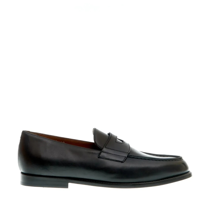 Doucal's Loafer Blue Leather Moccasin Leather Bottom Blue