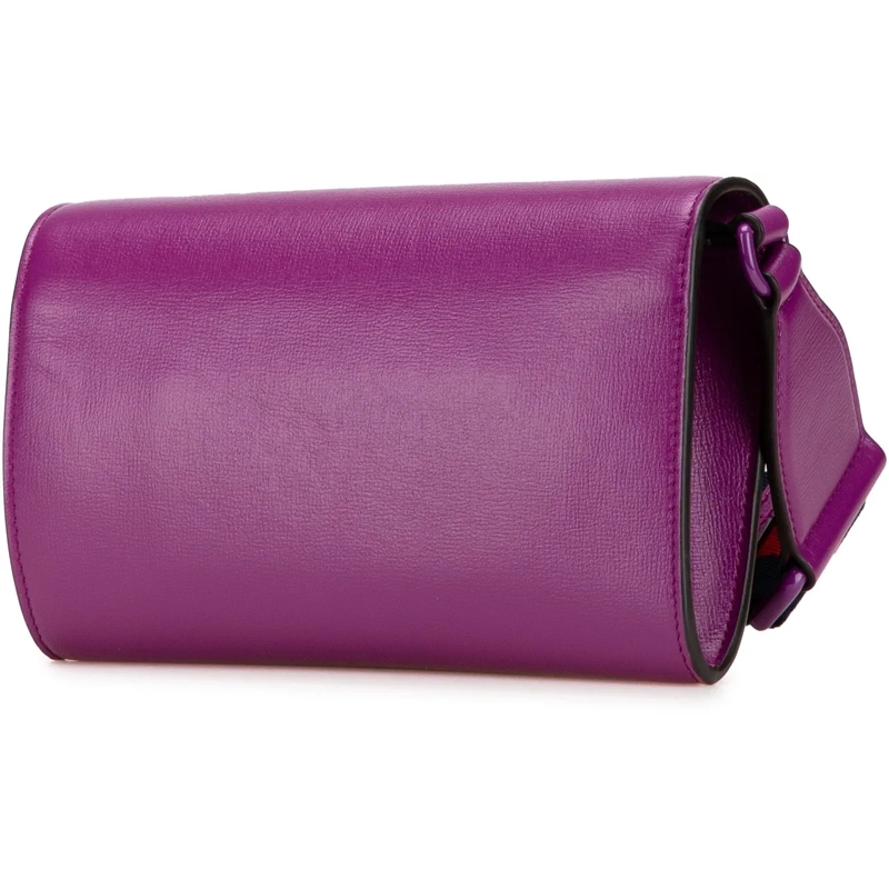 Gucci Schultertasche Mini Leather Horsebit 1955 Web Crossbody lila