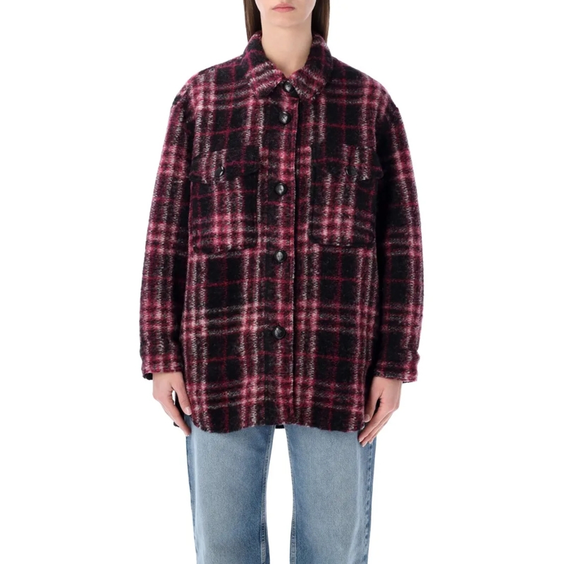 Etoile Isabel Marant Winterjas Harveli Wool-Blend Coat Multicolor