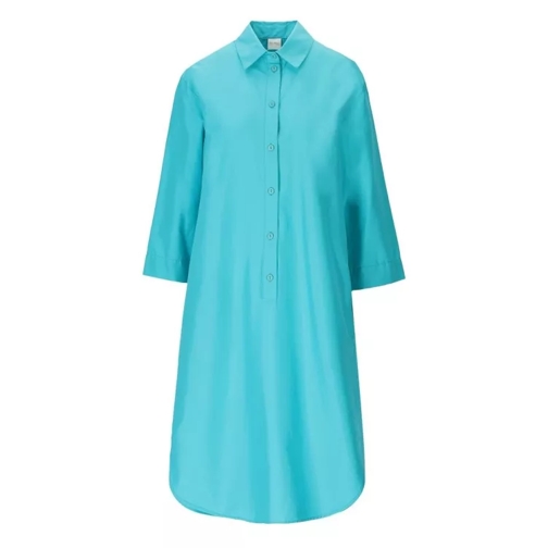 Max Mara Beachwear Uncino Turquoise Shirt Dress Blue 