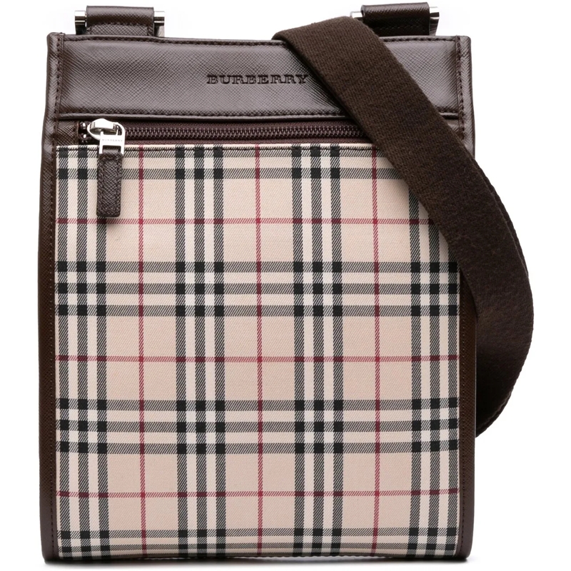Burberry Schultertasche House Check Canvas Crossbody braun