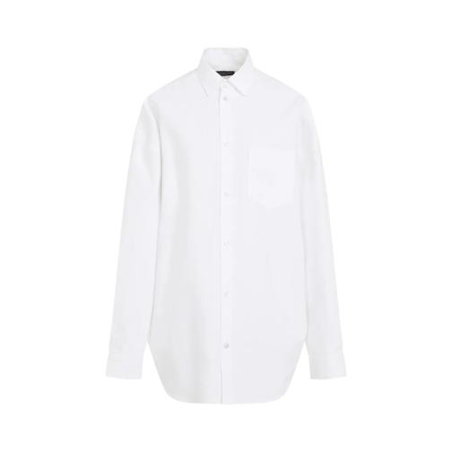 Balenciaga White Cotton Outerwear Shirt White Skjortor