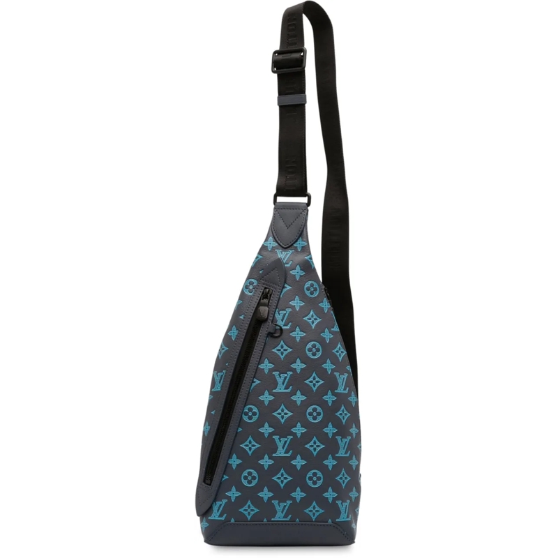 Louis Vuitton Schultertasche Monogram Shadow Duo Sling blau