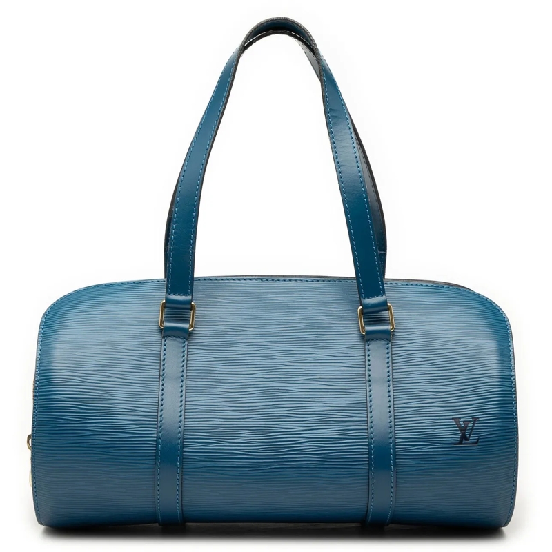 Louis Vuitton Schultertasche Epi Soufflot blau