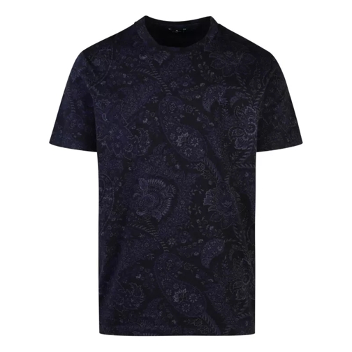 Etro Roma' Blue Cotton T-Shirt Blue 