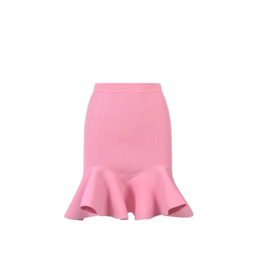 Alexander McQueen Viscose Blend Skirt Pink 