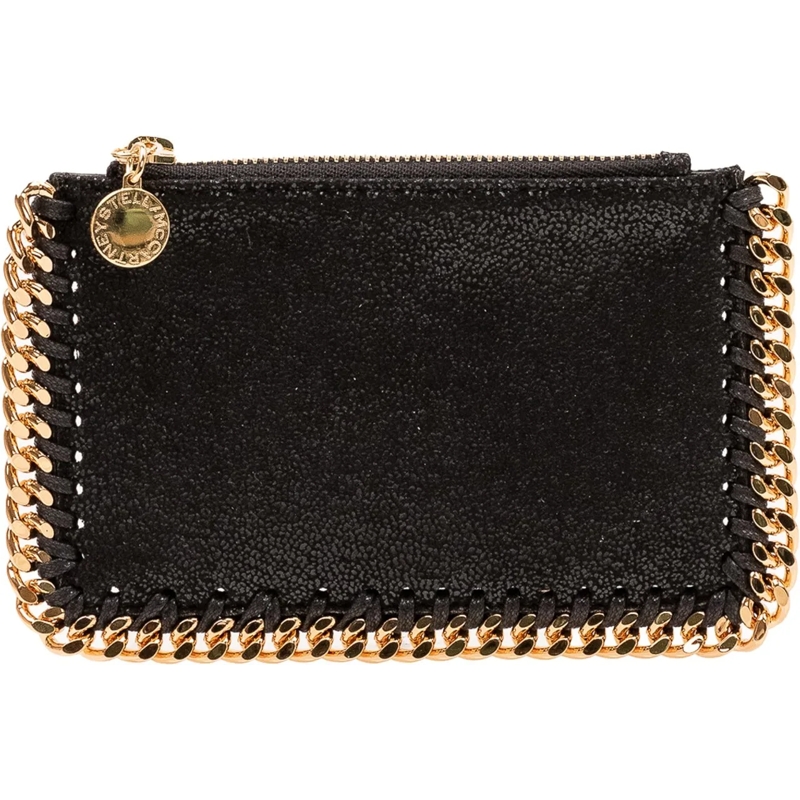 Stella McCartney Geldbörse Falabella Porta Carte con Zip schwarz