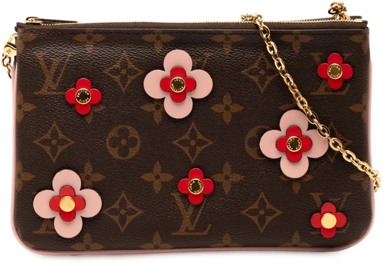 Louis Vuitton Hobo Bags - Monogram Blooming Flowers Double Zip Pochette - Gr. unisize - in Braun - für Damen
