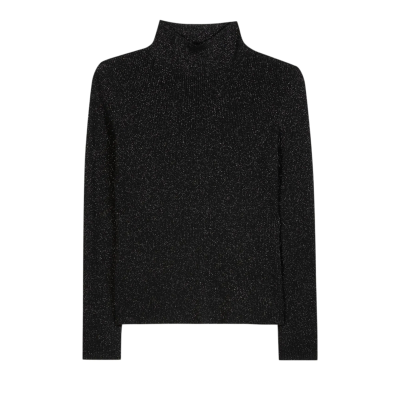 Luisa Cerano Trui Rollkragen-Pulli aus Woll-Mix black
