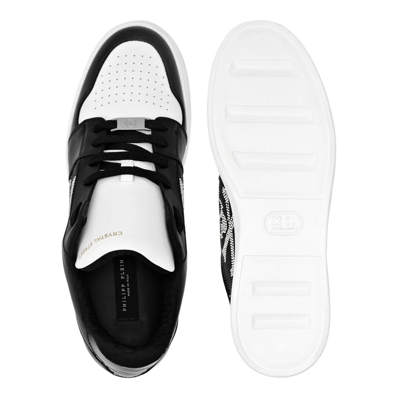 Philipp Plein Low-Top-Sneaker Low-Top Turnschuhe Skull Mit Schmucksteinen schwarz(Image 3)