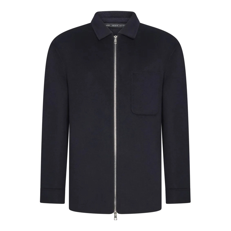 Low Brand  Smart Blue Coat With Double-Slider Zip Black