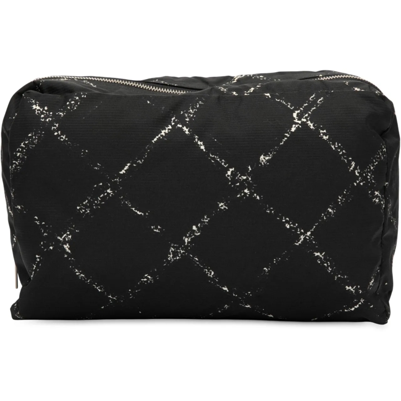 Chanel Necessaire Old Travel Line Nylon Pouch schwarz