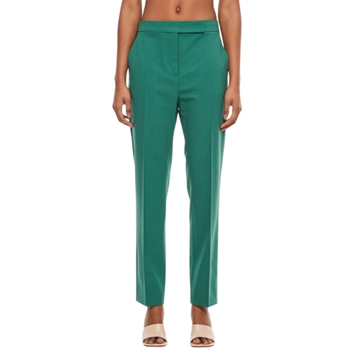 Max Mara  Cerisa Wool Trousers Green