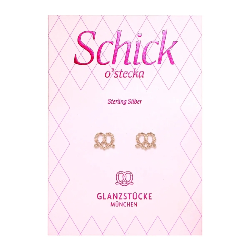 Glanzstücke München Ohrstecker Sterling Silber Ohrstecker Herz-Breze rosegold(Image 2)