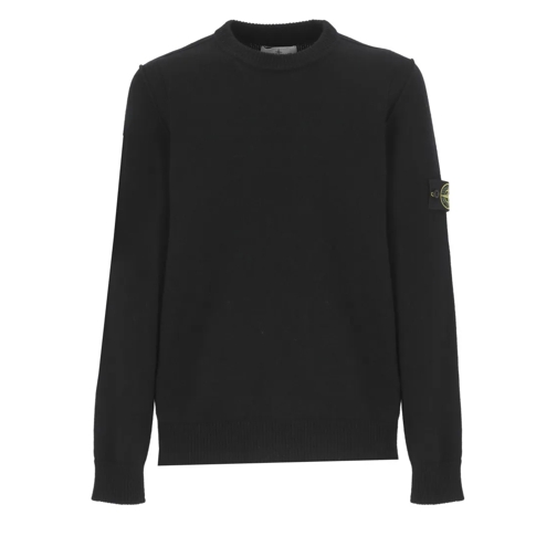 Stone Island Sweater With Logo Black Tröja