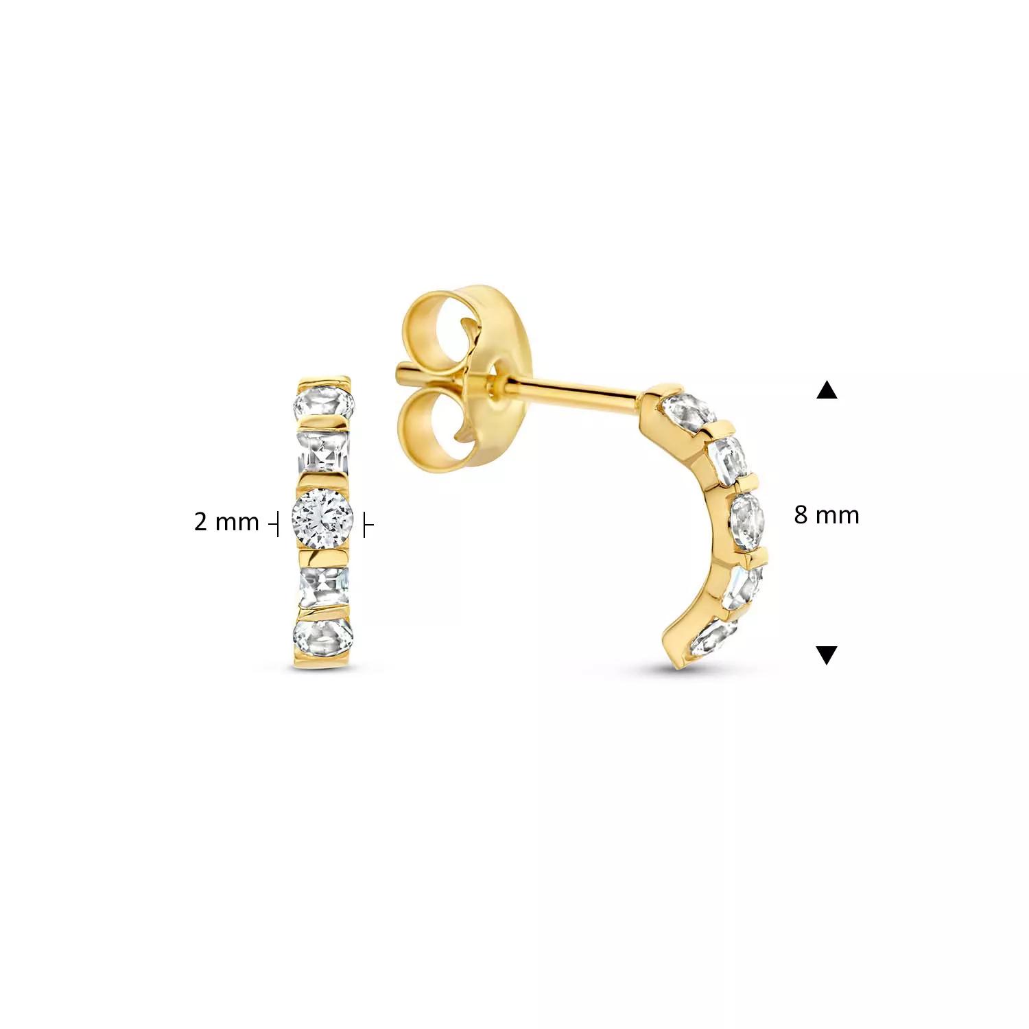 Thumbnail - Jackie Gold Ohrringe - Jackie Gaudi Variado Topaz Studs - Gr. unisize - in Gold - für Damen