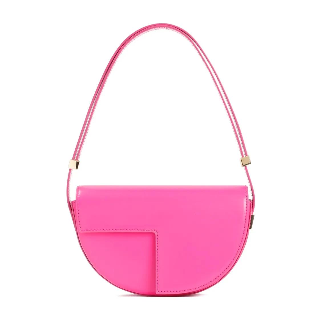 Patou Shopper - Le Petit Fuchsia Leather Shoulder Bag - Gr. unisize - in Rosa - für Damen