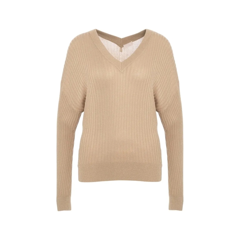 LIU JO Pull V-Neck Sweater Neutrals