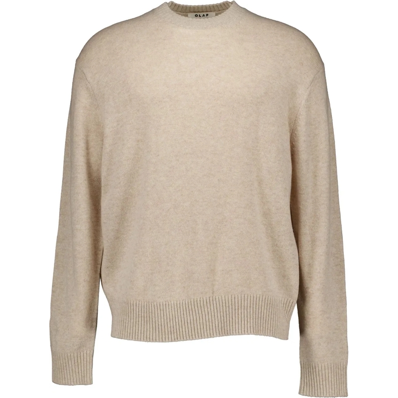 ØLÅF  Olaf Essential Knitted Crewneck Sweaters Beige M24 beige