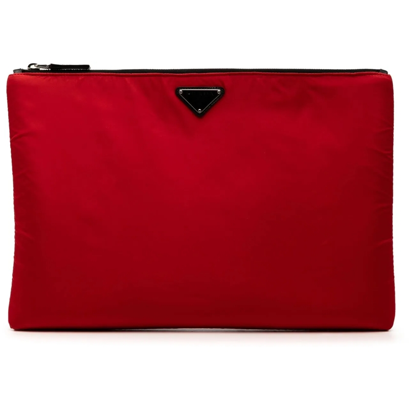 Prada Clutch Tessuto Soft Zip Clutch rot