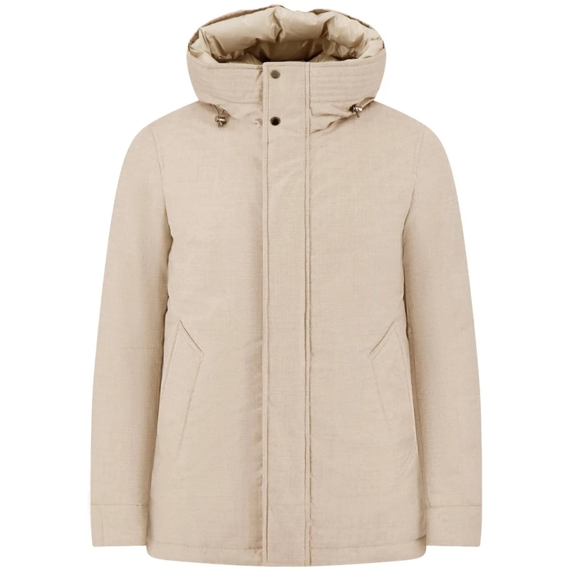 Woolrich Doudoune Lp Wool Silk Short beige