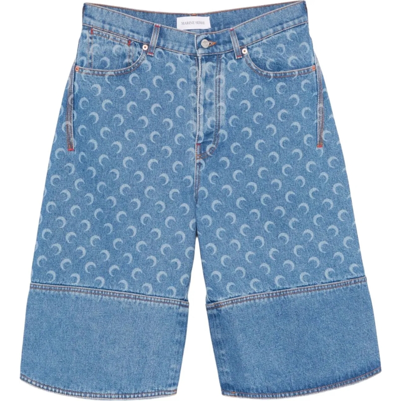 Marine Serre Shorts Shorts Light Blue blau