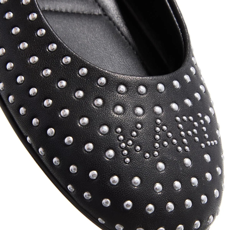 Karl Lagerfeld Ballerinas Karo Microstudf Pump Black PU w/Silver(Image 4)