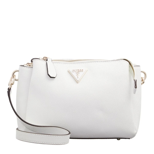 Guess Noelle Tri Compartment Xbody White Satchel