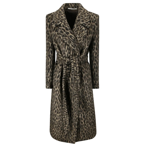 Tagliatore Manteaux de tanche Spotted Wool Coat Brown