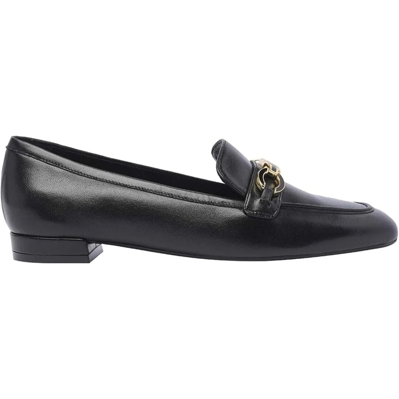 Stuart Weitzman Loafer Stuart Weitzman Signature Square Leather Loafers schwarz