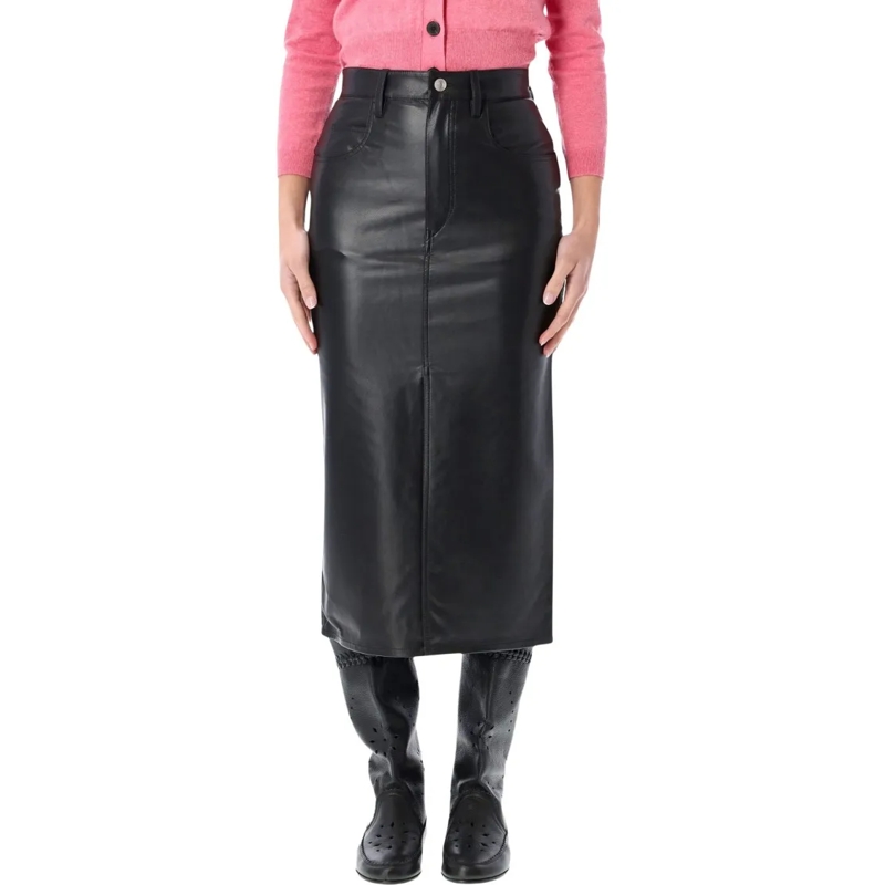 Etoile Isabel Marant Leren rok Nilauria Faux Leather Skirt Black