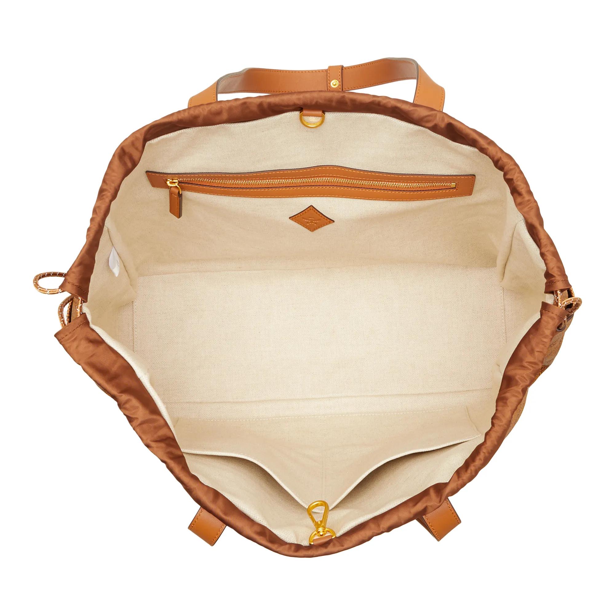 TOD'S Hobo bags Structured Brown Leather Handbag With Gold-Tone Cl in bruin