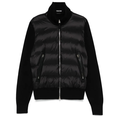 Tom Ford Black Paneled Down Jacket Black Daunenjacken