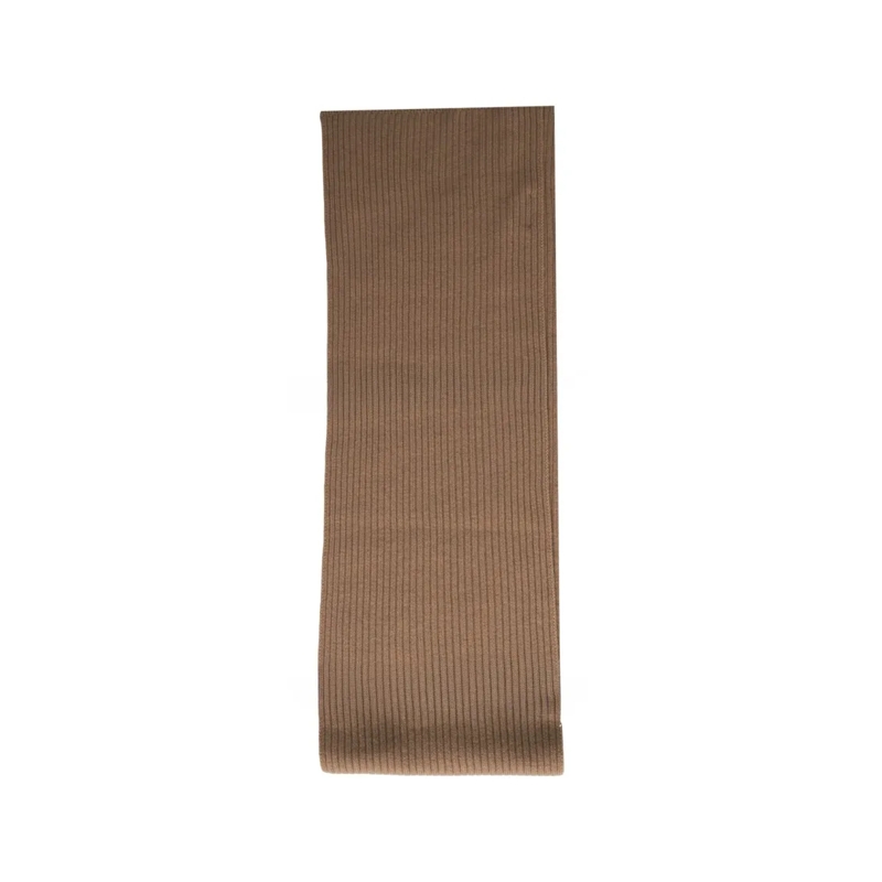 Kangra Lichtgewicht Sjaal Ribbed Knit Scarf In Italian Wool Brown