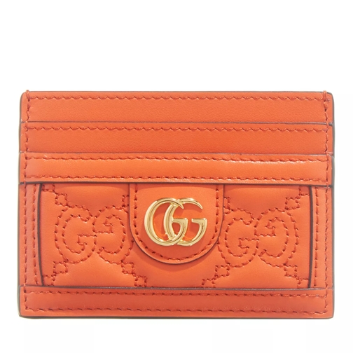 Gucci Card Case Leather Deep Orange Kaartenhouder