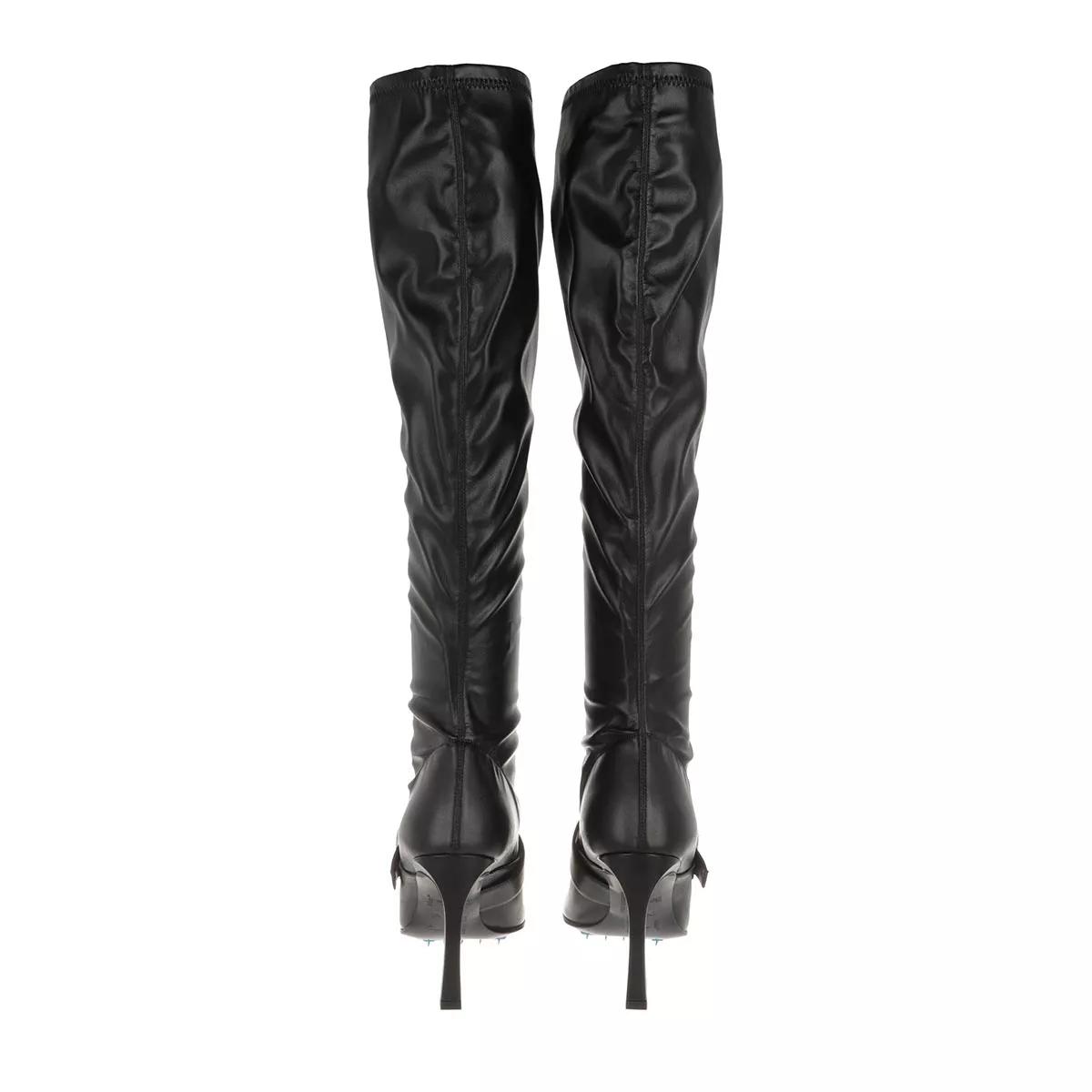 Long black 2024 high heel boots