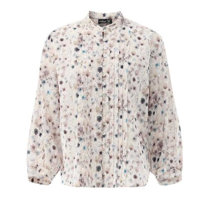 VAN LAACK Bluse Bluse Modern Fit Druck braun