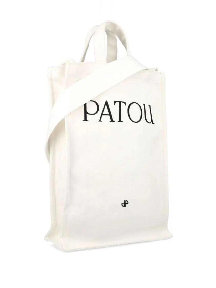 Patou Hobo bags Cream White Shoulder Bag With Logo in beige
