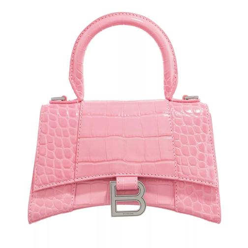 Balenciaga Hourglass Top Handle XS Shoulder Bag Sweet Pink Satchel