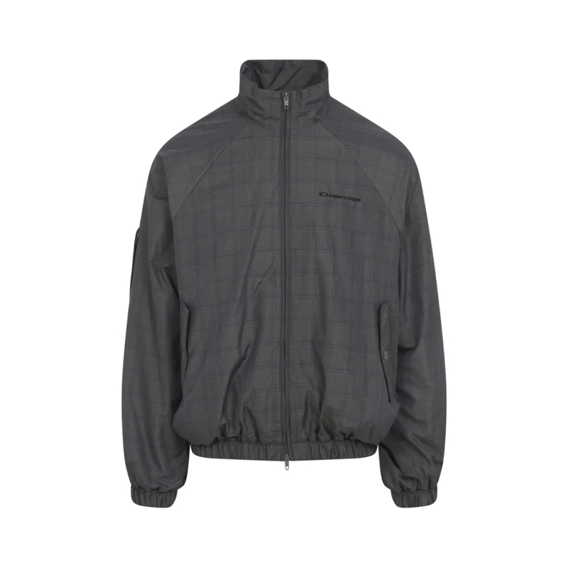 Balenciaga  Checked Dark Grey Lightweight Casual Jacket Grey