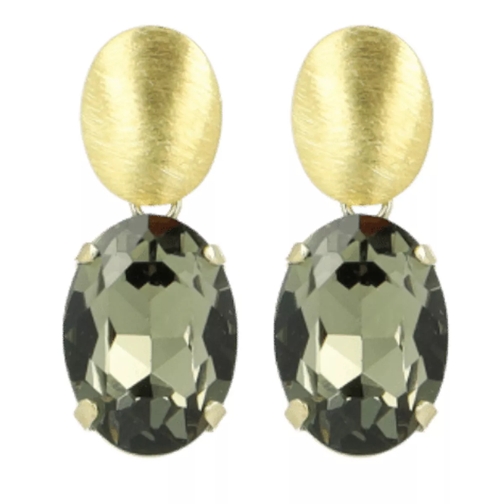 LOTT.gioielli CE SW Oval Strass Pendant S Black Diamond Drop Earring