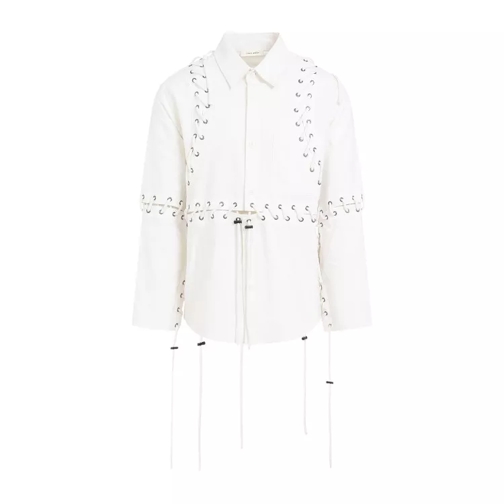 Craig Green  Deconstructed Laced White Cotton Shirt White