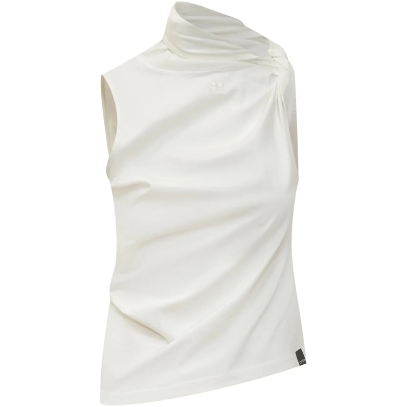 Courrèges Top Top Twisded weiß