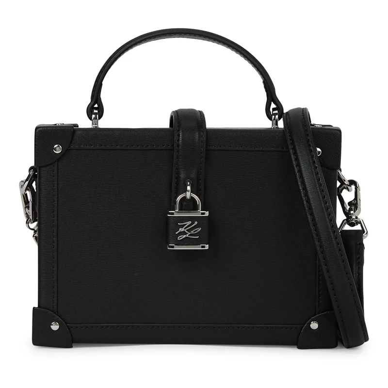 Karl Lagerfeld Crossbody Bag K/Autograph Trunk Bag mit Vorhängeschloss schwarz